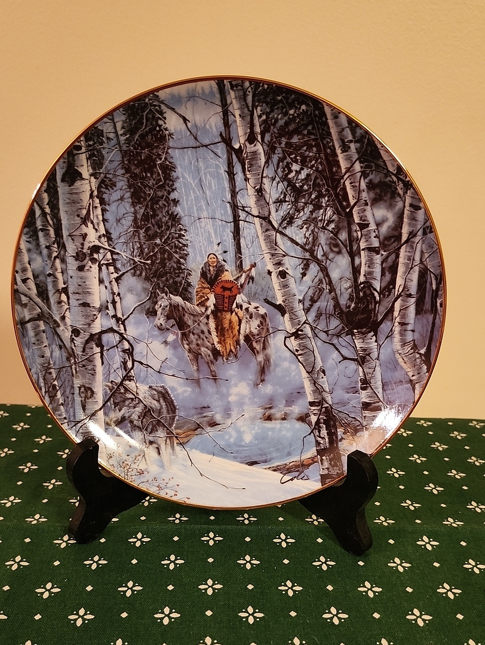 Native Visions Decorative Collector Plate "The Red Shield"